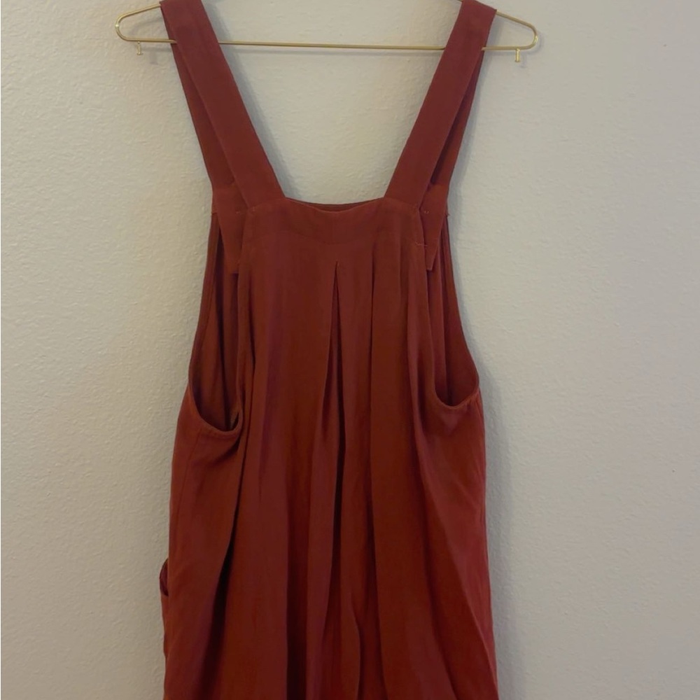 Rust Red Overall Dress - Picture 2 of 2